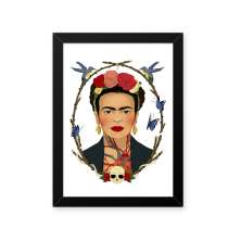 Quadro Frida Caveira 23X33
