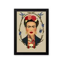 Quadro Frida Caveira 33X43cm