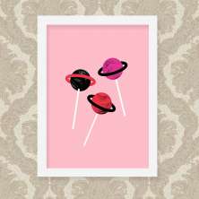 Quadro Galaxy Lollipop 33X43cm