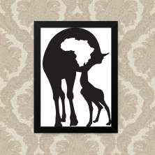 Quadro Girafa Mom 23X33cm