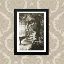 Quadro Leao Foco 23X33cm