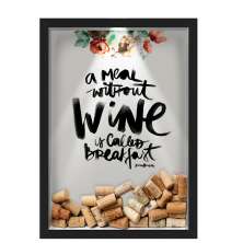 Quadro Led Porta Rolhas Nerderia Led Vinho Breakfast