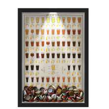 Quadro Led Porta Tampinhas Nerderia Led Cerveja 101 Beers