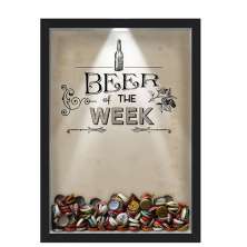 Quadro Led Porta Tampinhas Nerderia Led Cerveja Beer Of The Week