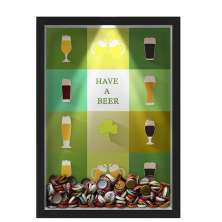 Quadro Led Porta Tampinhas Nerderia Led Cerveja Have A Beer