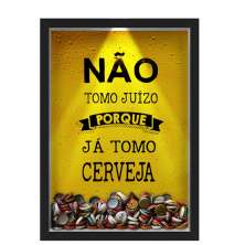 Quadro Led Porta Tampinhas Nerderia Led Cerveja Juizo