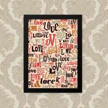 Quadro Love 33X43cm