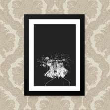 Quadro Mulher Espaço 23X33