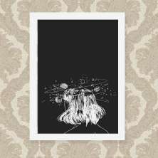 Quadro Mulher Espaço 23X33