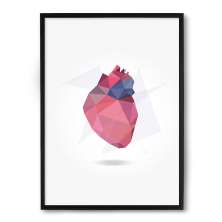 Quadro Nerderia Coracao Geometrico