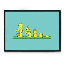 Quadro Nerderia Evolucao Lego