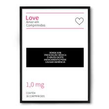 Quadro Nerderia Love Comprimidos