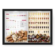 Quadro Porta Rolha Vinho E Tampinha Cerveja (2 Em 1) 33x43 cm  Nerderia e Lojaria Wine guide e beer 101 preto