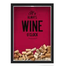 Quadro Porta Rolhas Nerderia Wine O Clock
