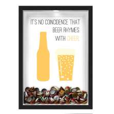 Quadro Porta Tampinhas Nerderia Beer Cheer