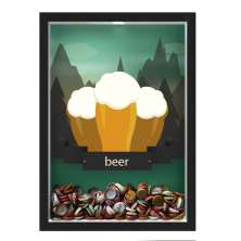 Quadro Porta Tampinhas Nerderia Beer Mountains