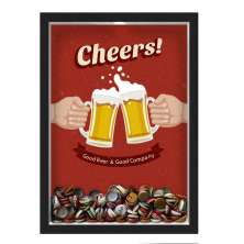 Quadro Porta Tampinhas Nerderia Cheers