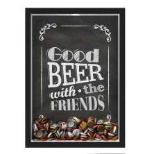 Quadro Porta Tampinhas Nerderia Good Beer Black