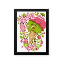 Quadro Sorvete Psicodelico 23X33