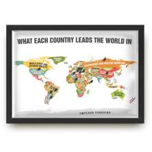 Quadro mapa  33x43 cm NERDERIA E LOJARIA viagens lugares leads preto