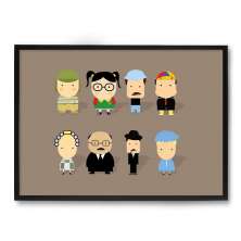Quadro/Poster Nerderia Chaves Personagens