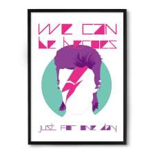 Quadro/Poster Nerderia David Bowie Colors