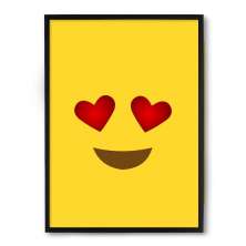 Quadro/Poster Nerderia Emoticon Apaixonado