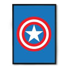Quadro/Poster Nerderia Escudo Capitao America