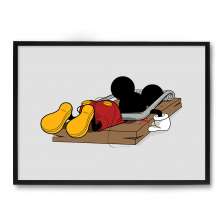 Quadro/Poster Nerderia Mickey Morto