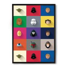 Quadro/Poster Nerderia Star Wars Minimalista