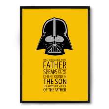 Quadro/Poster Nerderia Vader Texto