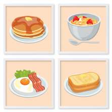 Quadros 20X20 (4 Uni) Nerderia Cafe Da Manha Ilustracao