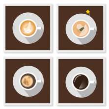 Quadros 20X20 (4 Uni) Nerderia Cafes 01