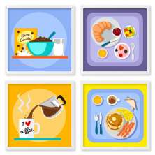 Quadros 20X20 (4 Uni) Nerderia Cafes Da Manha 02