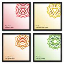 Quadros 20X20 (4 Uni) Nerderia Chakra Linhas 01