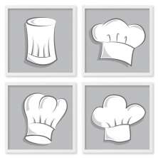Quadros 20X20 (4 Uni) Nerderia Chapeus De Chef