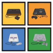 Quadros 20X20 (4 Uni) Nerderia Classic Games