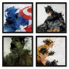 Quadros 20X20 (4 Uni) Nerderia Herois Splash 02