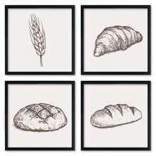 Quadros 20X20 (4 Uni) Nerderia Paes Old
