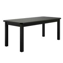 Mesa De Madeira Maciça Preto 200x88 Para Cozinha Sala Jantar Sfa