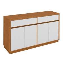 Buffet Ana 4 PT Off White e Ipê