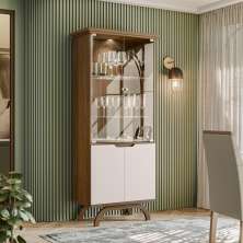 Cristaleira 2 Portas Creta Off White