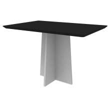 Mesa Anitta 120x80cm - Off White/Preto