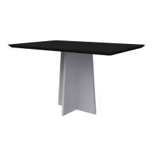 Mesa Anitta 135x90cm - Off White/Preto