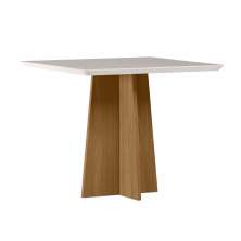 Mesa Anitta 90x90cm - Ypê/Off White
