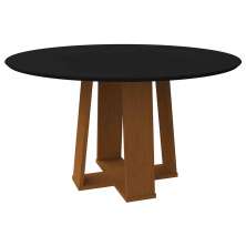 Mesa Isabela 135x135cm - Ypê/Preto