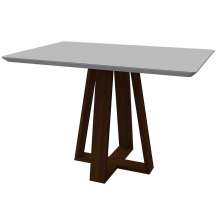 Mesa Lectus 120x80cm - Amêndoa/Off White