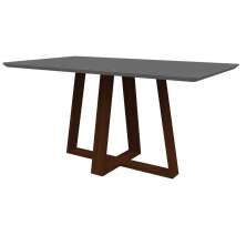 Mesa Lectus 160x90cm - Amêndoa/Cinza