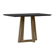 Mesa Sarah 120x80cm - Amêndoa/Preto