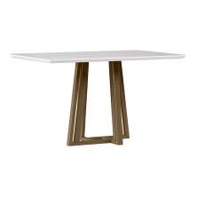 Mesa Sarah 135x90cm - Amêndoa/Off White